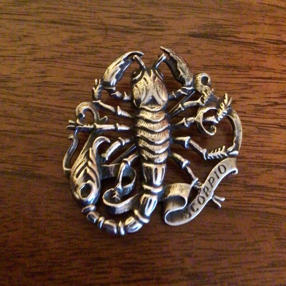 Sterling Silver Scorpion Brooch